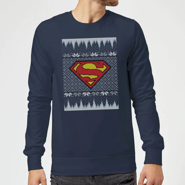 DC Superman Knit Pull de Noël - Bleu Marine