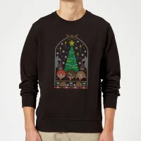 Harry Potter Hogwarts Tree Pull de Noël - Noir