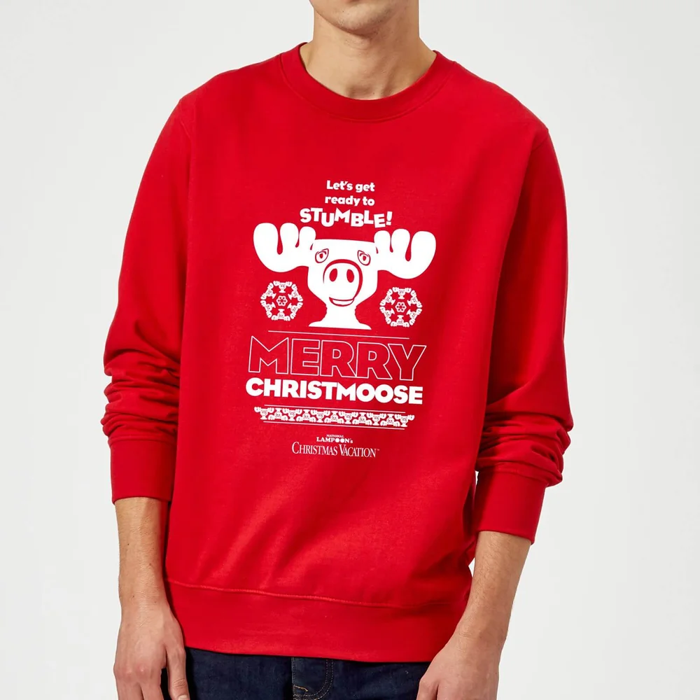 National Lampoon Merry Christmoose Pull de Noël - Rouge - S Image 1