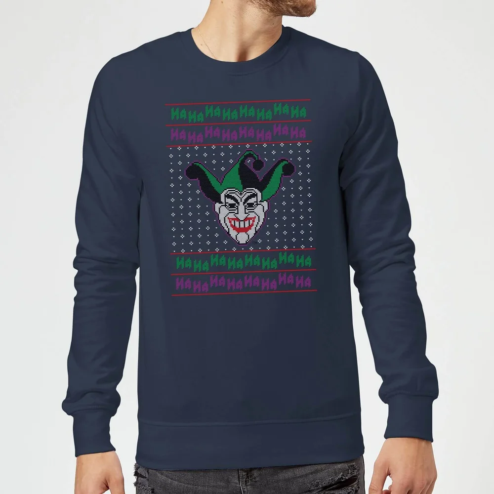 DC Joker Knit Pull de Noël - Bleu Marine - S Image 1