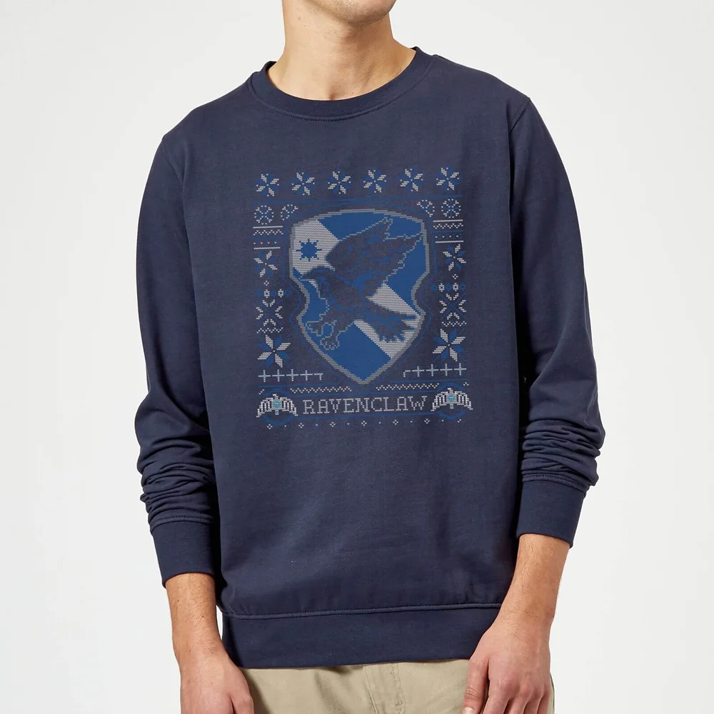 Harry Potter Ravenclaw Crest Pull de Noël - Bleu Marine - S Image 1