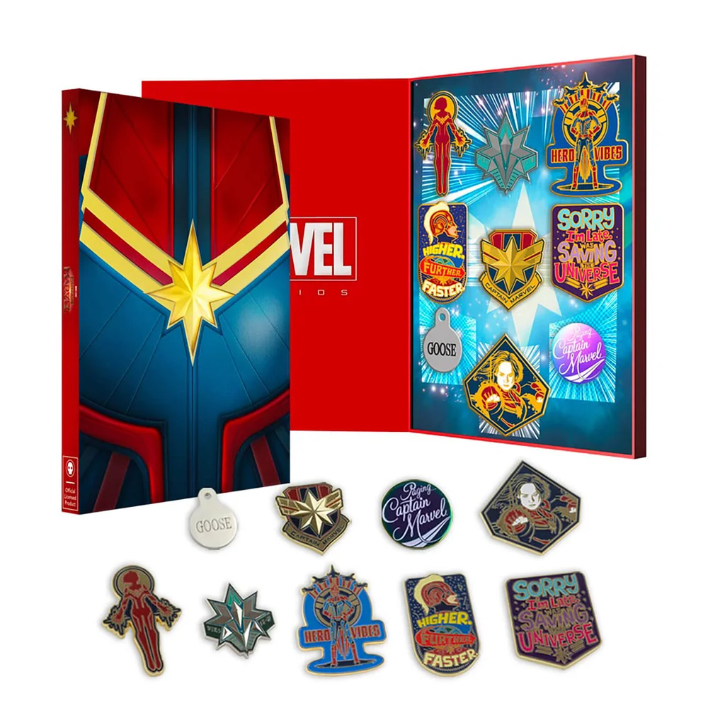 Lot de pin’s en édition limitée – Captain Marvel – Exclusivité Zavvi Image 1