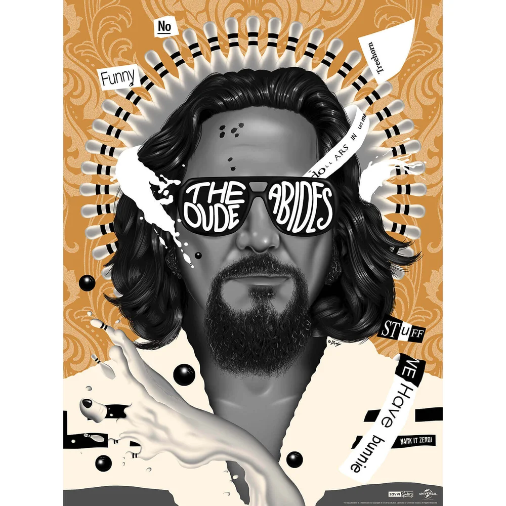 Sérigraphie variante de Big Lebowski "The Dude Abides" par Doaly - Exclusivité Zavvi Image 1