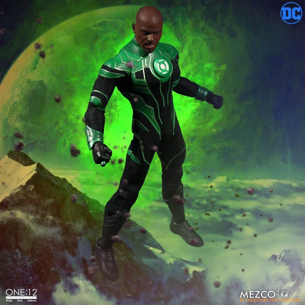 Figurine articulée John Stewart en Green Lantern, échelle 1:12 (17 cm), DC Comics – Mezco Image 1