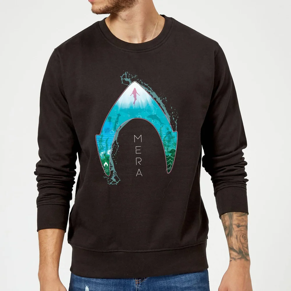 Aquaman Mera Logo Sweatshirt - Black - S Image 1