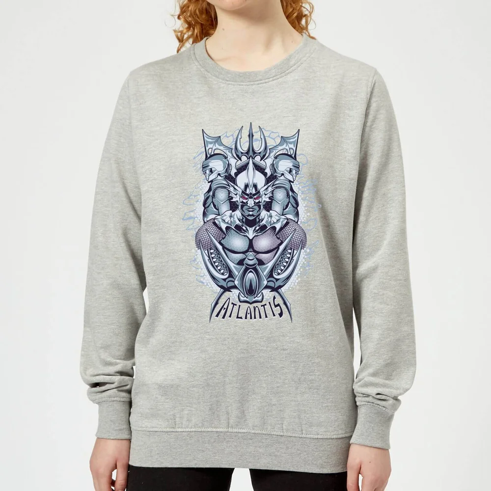 Aquaman Atlantis Seven Kingdoms Women's Sweatshirt - Grey - 3XL - Gris Image 1