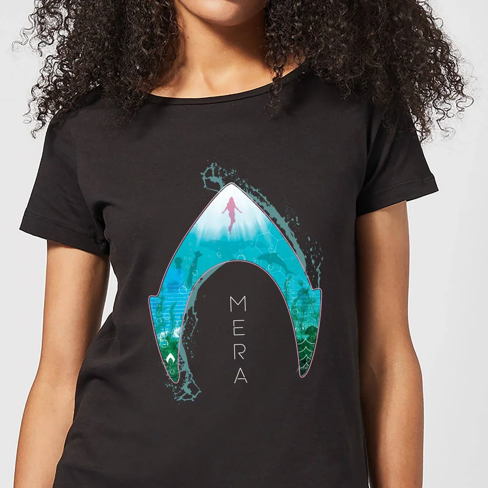 Aquaman Mera Logo Women's T-Shirt - Black - XS Image 1