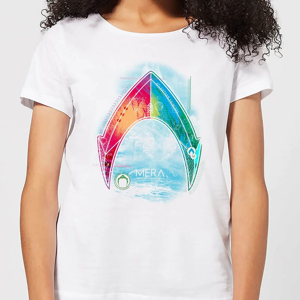 Aquaman Mera Beach Symbol Women's T-Shirt - White - XS Image 1