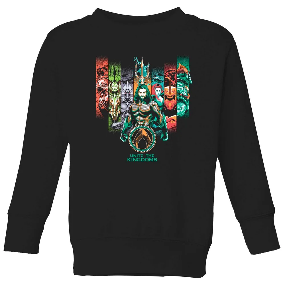 Aquaman Unite The Kingdoms Kids' Sweatshirt - Black - 3-4 ans Image 1
