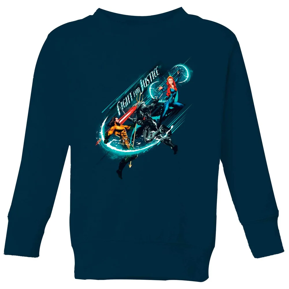 Aquaman Fight for Justice Kids' Sweatshirt - Navy - 3-4 ans Image 1
