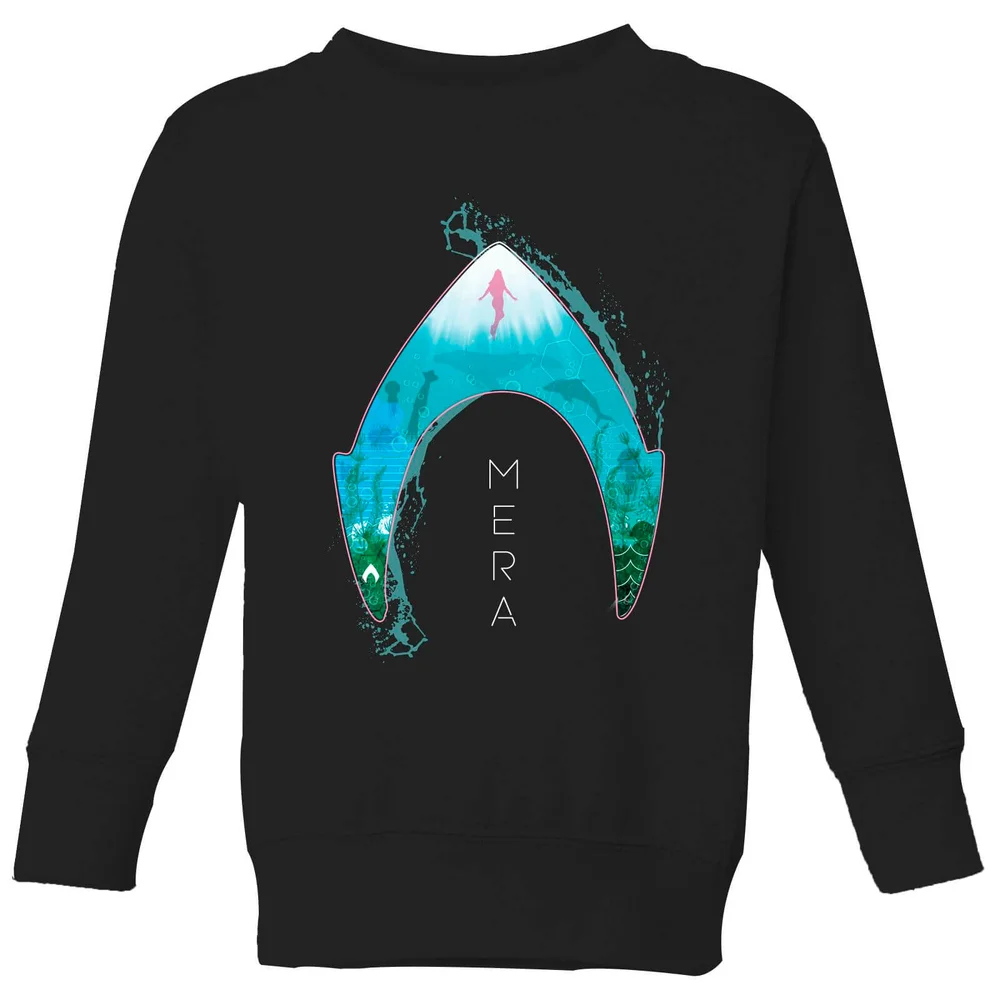 Aquaman Mera Logo Kids' Sweatshirt - Black - 3-4 ans Image 1