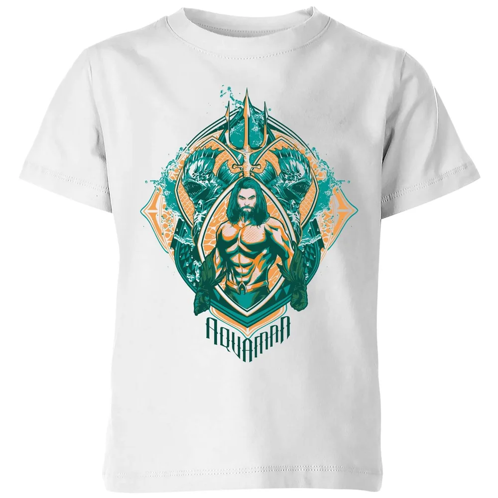 Aquaman Seven Kingdoms Kids' T-Shirt - White - 3-4 ans Image 1
