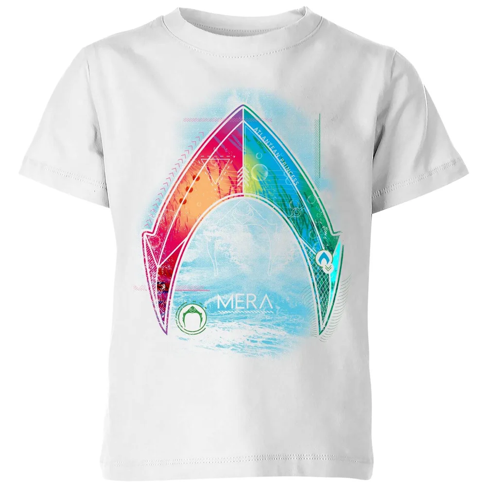 Aquaman Mera Beach Symbol Kids' T-Shirt - White - 3-4 ans Image 1