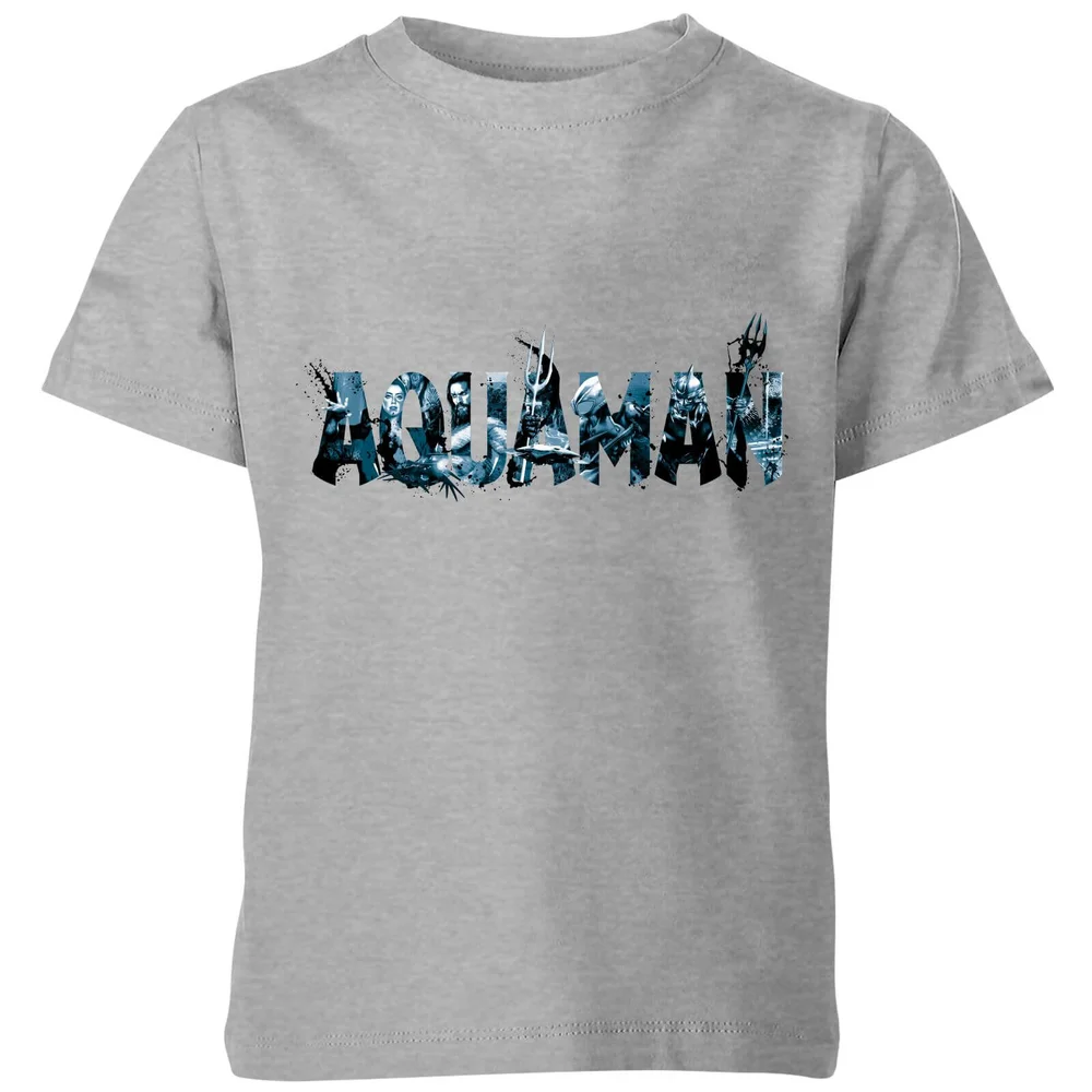 Aquaman Chest Logo Kids' T-Shirt - Grey - 3-4 ans Image 1