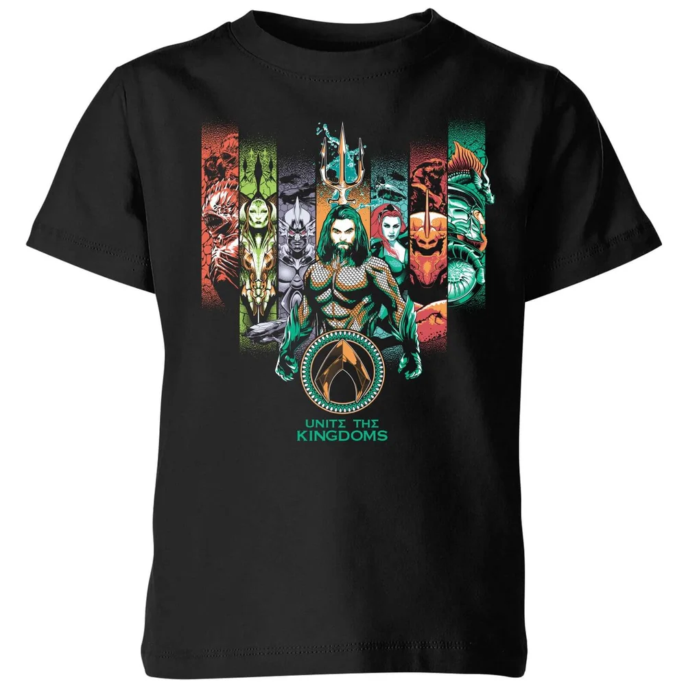 Aquaman Unite The Kingdoms Kids' T-Shirt - Black - 3-4 ans Image 1