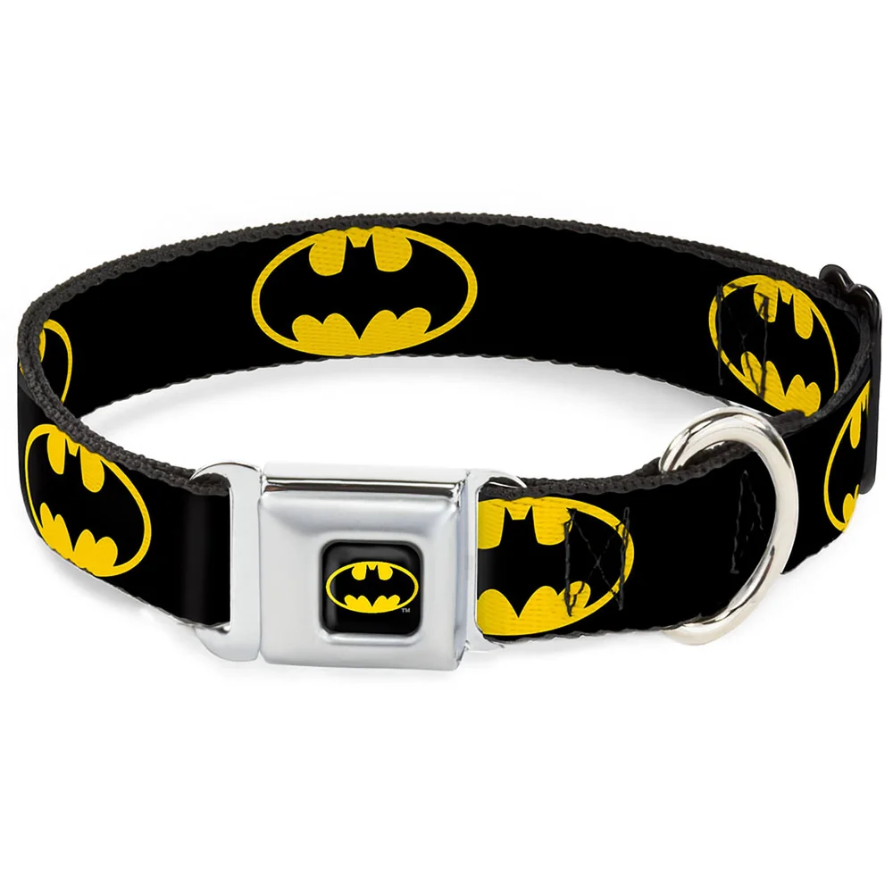 Buckle-Down DC Comics Batman Shield Dog Collar (Various Sizes) - S/13-18 Inches Image 1