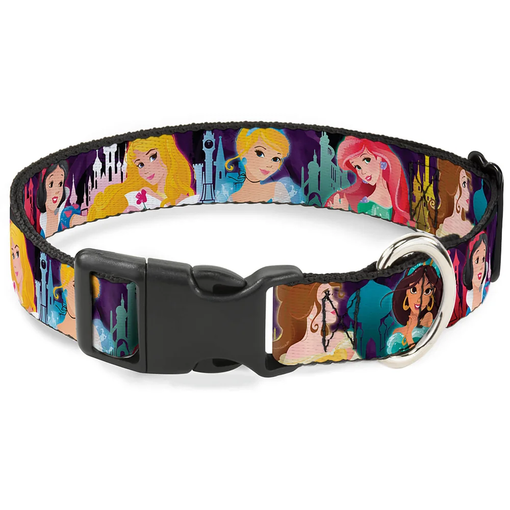Buckle-Down Disney Princess Plastic Clip Dog Collar (Various Sizes) - S/13-18 Inches Image 1