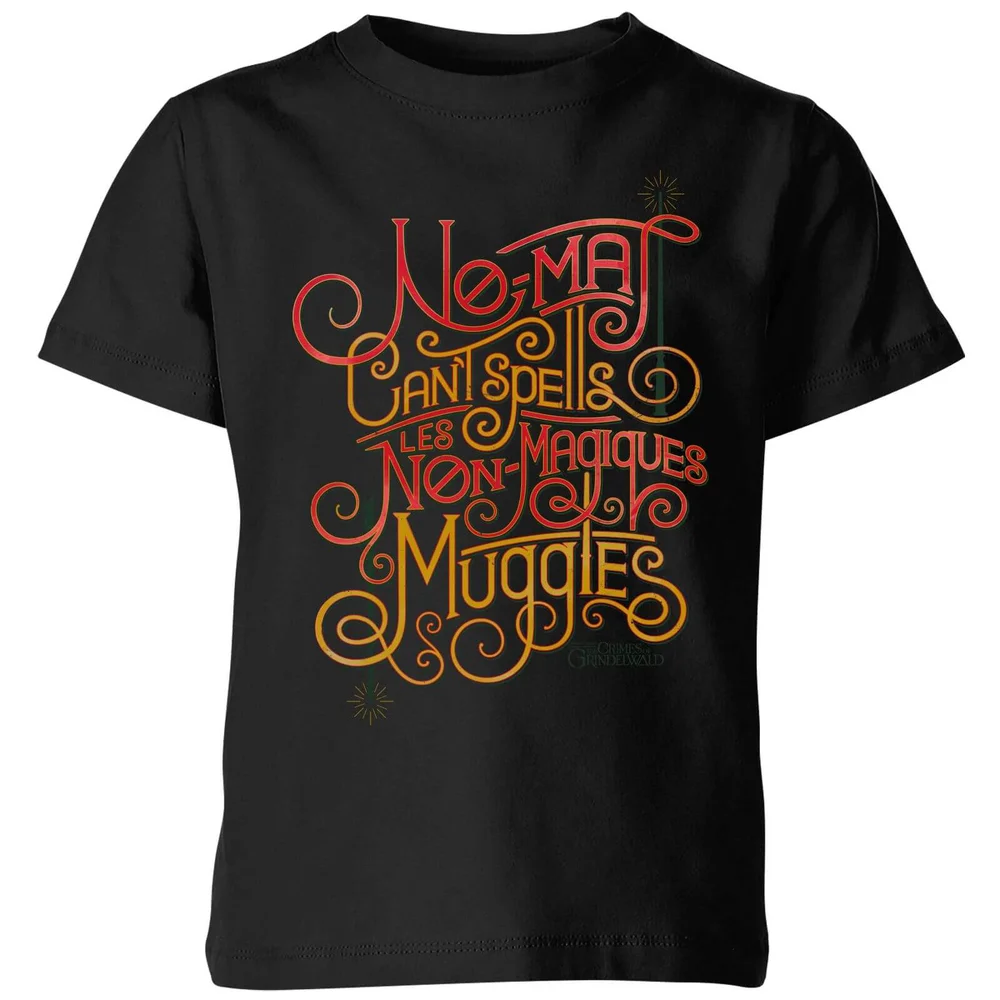 Fantastic Beasts No-Maj Kids' T-Shirt - Black - 3-4 ans Image 1