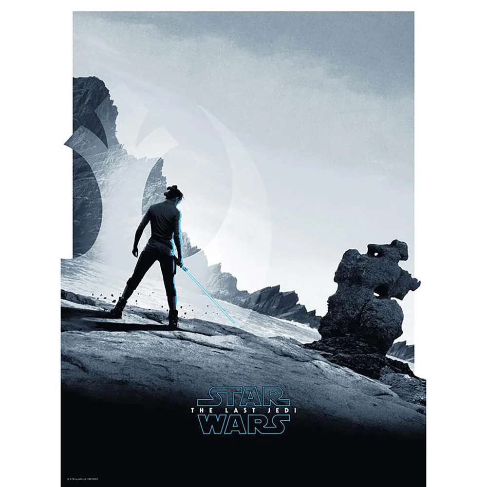Sérigraphie « Rey » Star Wars Le Dernier Jedi 18 x 24 par Matt Ferguson – Offre exclusive Zavvi UK Image 1