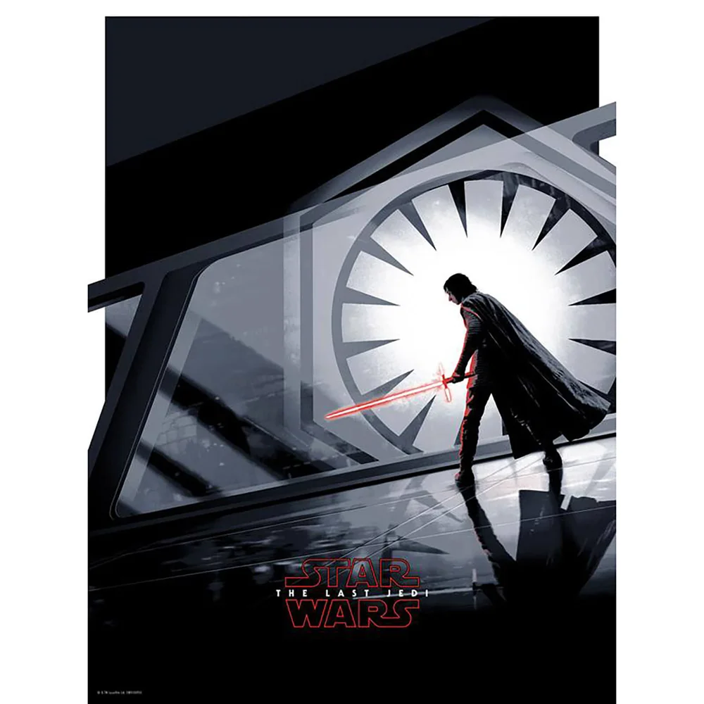 Sérigraphie « Kylo Ren » Star Wars Le Dernier Jedi 18 x 24 par Matt Ferguson – Offre exclusive Zavvi UK Image 1