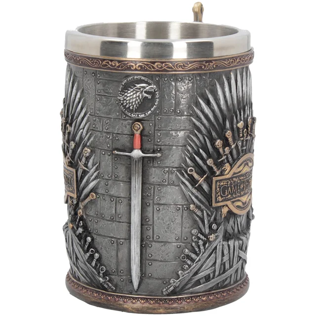 Tankard du trône de fer en argent exclusif de Game of Thrones