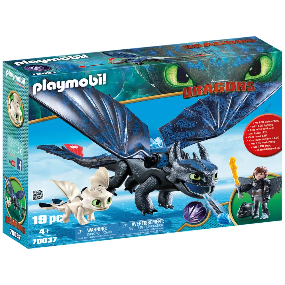 Playmobil DreamWorks Dragons Krokmou et Harold avec un bébé dragon (70037) Image 1