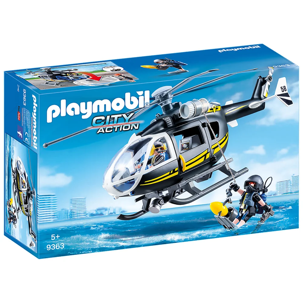 Playmobil City Action Hélicoptère et Policiers d'Élite (9363) Image 1