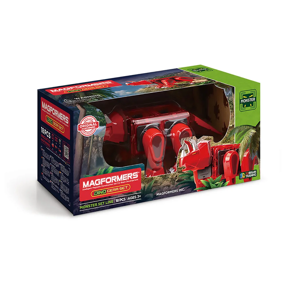 Magformers Dino Cera Set - 18 Pieces Image 1