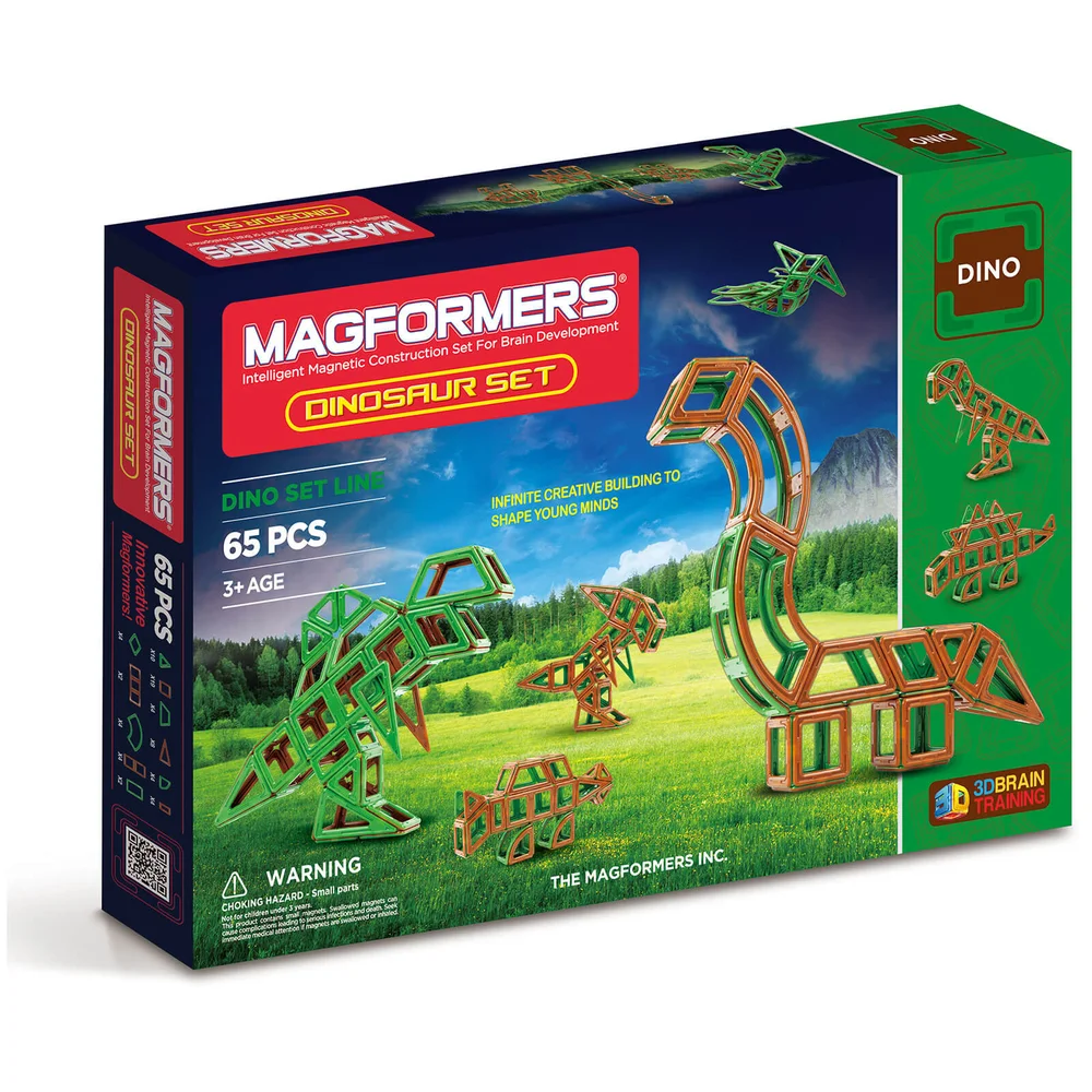 Magformers Dinosaur Set - 65 Pieces Image 1