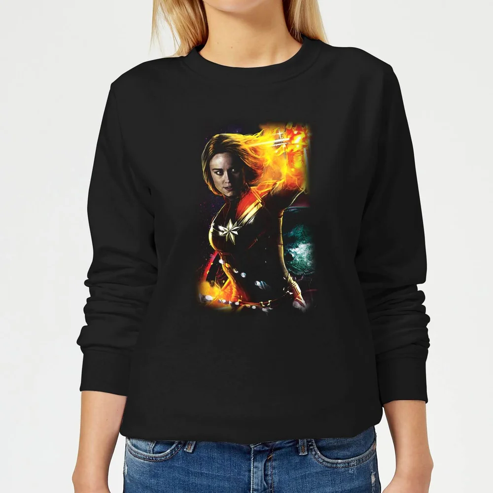 Captain Marvel Galactic Shine Women's Sweatshirt - Black - XS Image 1
