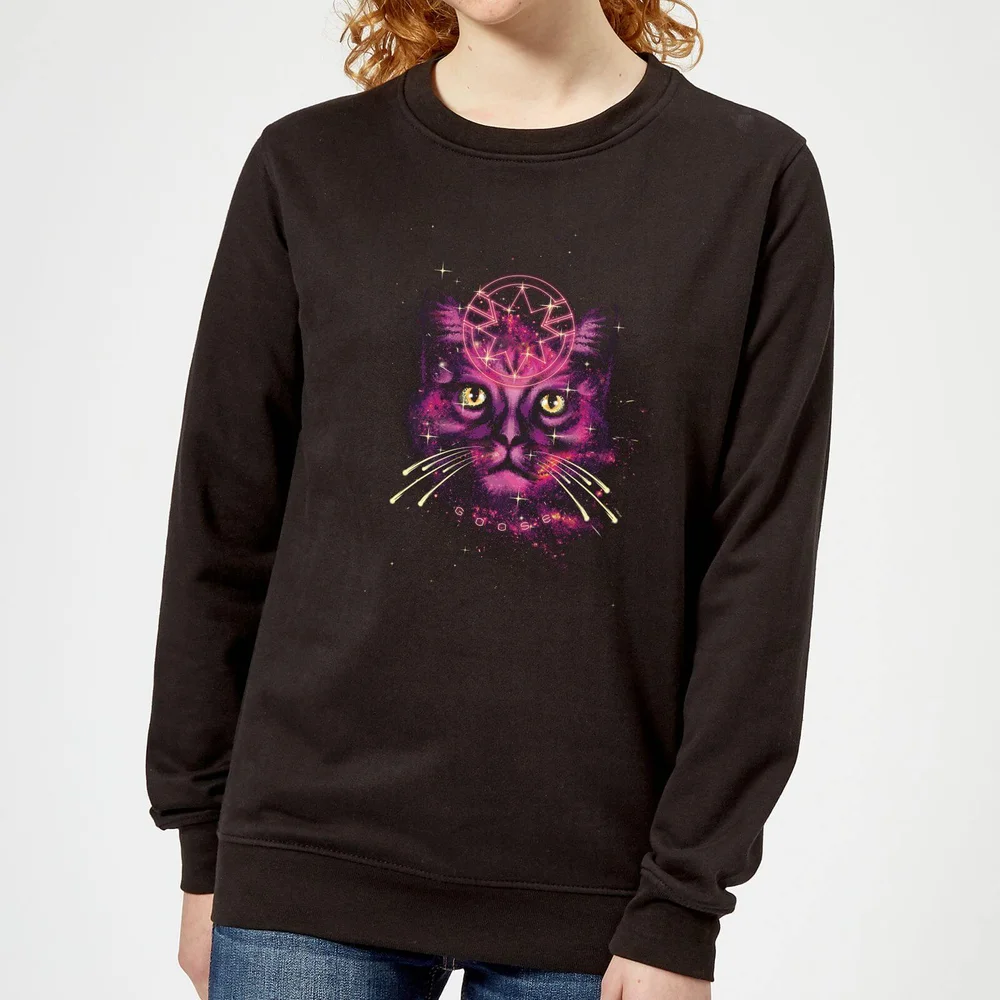 Captain Marvel Neon Goose Women's Sweatshirt - Black - XS Image 1