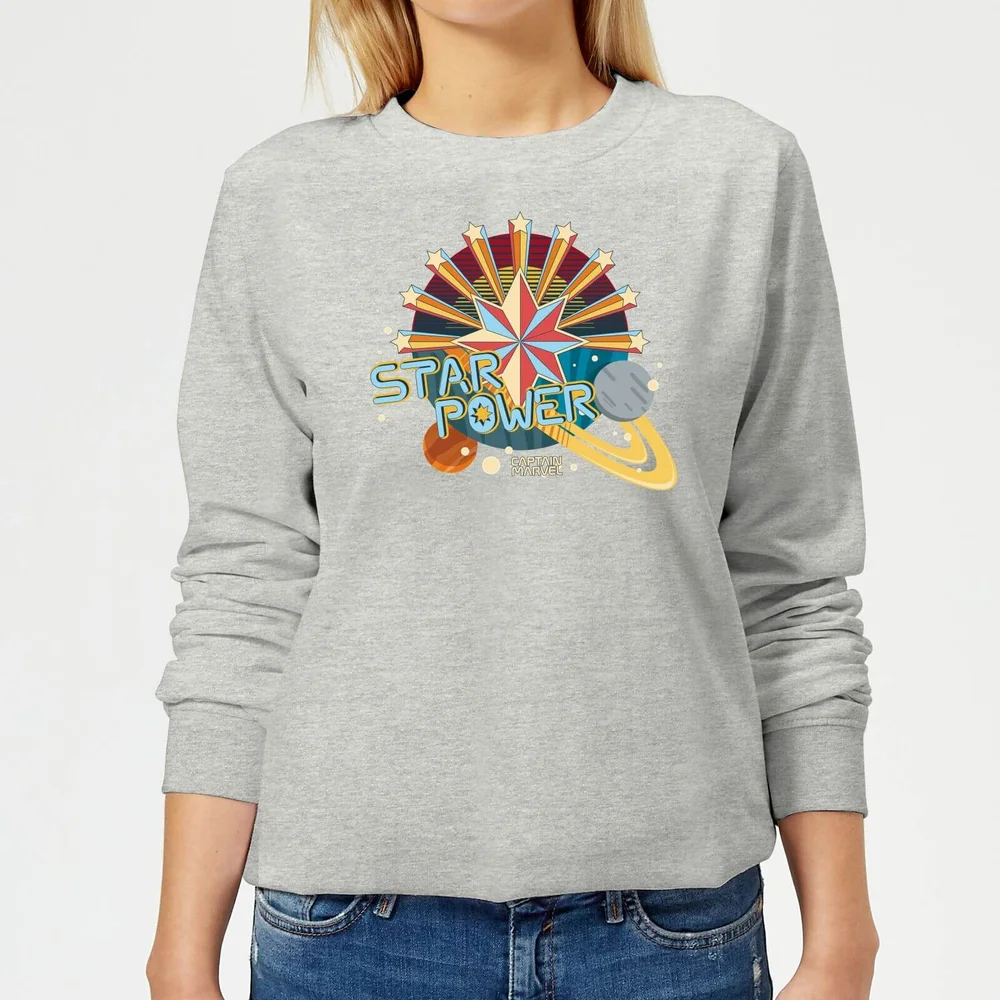 Captain Marvel Star Power Women's Sweatshirt - Grey - 3XL - Gris Image 1