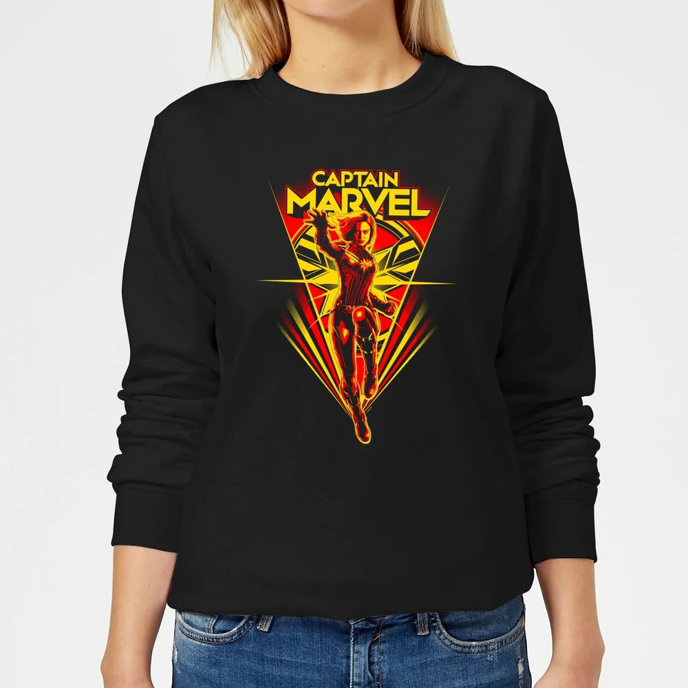 Captain Marvel Freefall Women's Sweatshirt - Black - XS Image 1