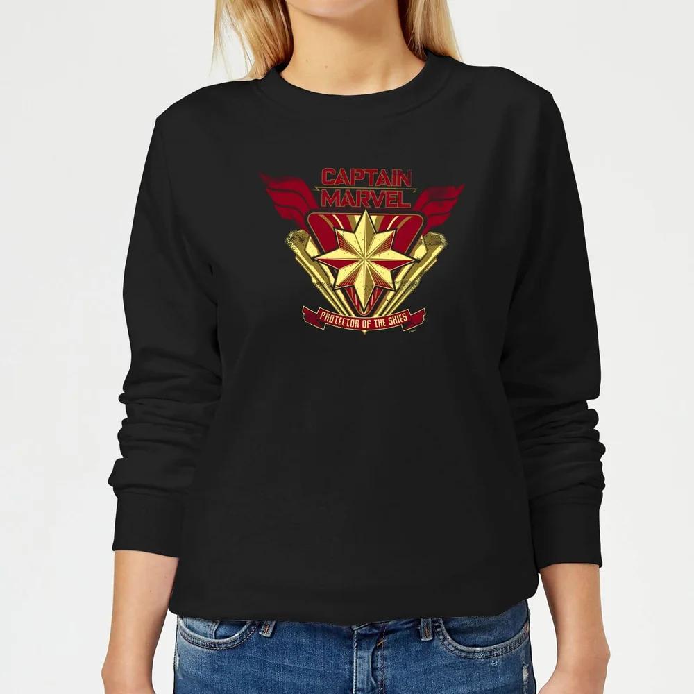 Captain Marvel Protector Of The Skies Women's Sweatshirt - Black - XS Image 1