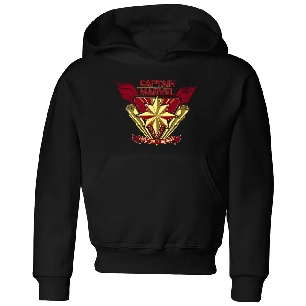 Captain Marvel Protector Of The Skies Kids' Hoodie - Black - 3-4 ans Image 1