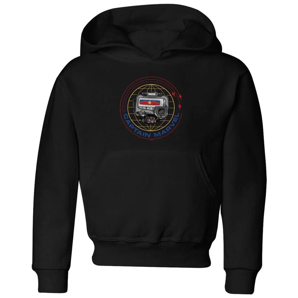 Captain Marvel Pager Kids' Hoodie - Black - 3-4 ans Image 1