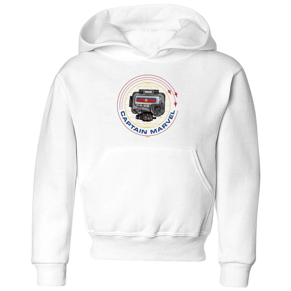 Captain Marvel Pager Kids' Hoodie - White - 3-4 ans Image 1