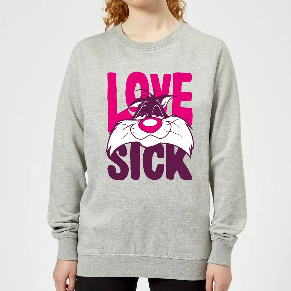 Looney Tunes Love Sick Sylvester Women's Sweatshirt - Grey - 3XL - Gris Image 1