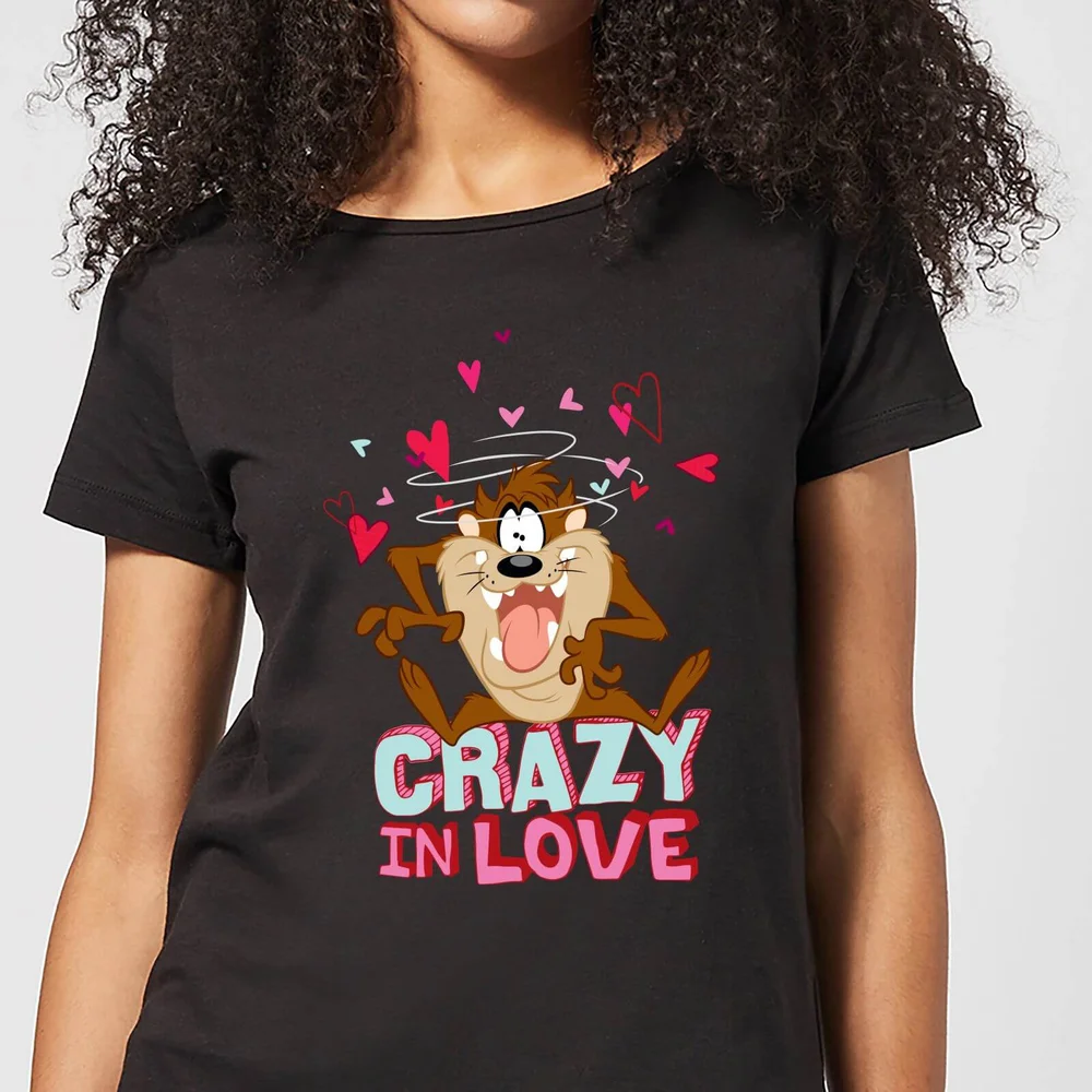 Looney Tunes Crazy In Love Taz Women's T-Shirt - Black - S Image 1