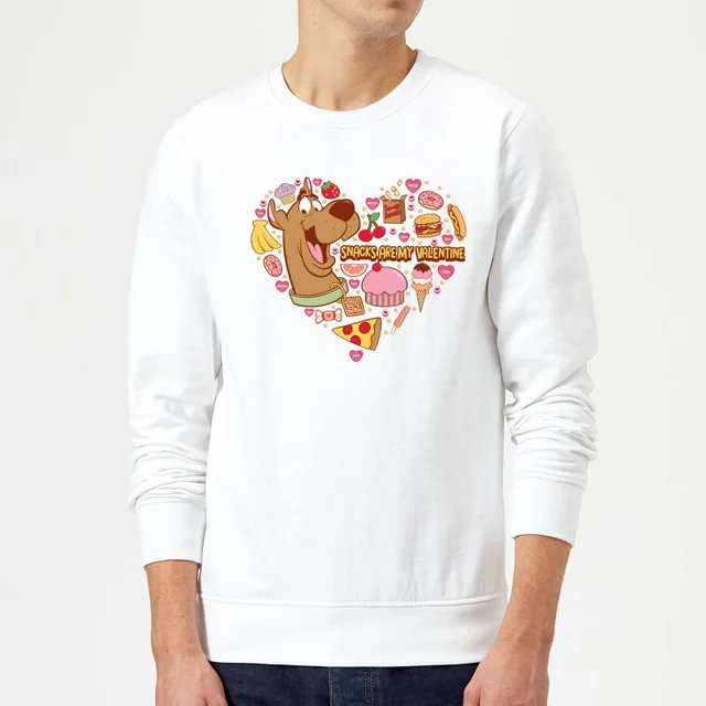 Scooby Doo Snacks Are My Valentine Sweatshirt - White