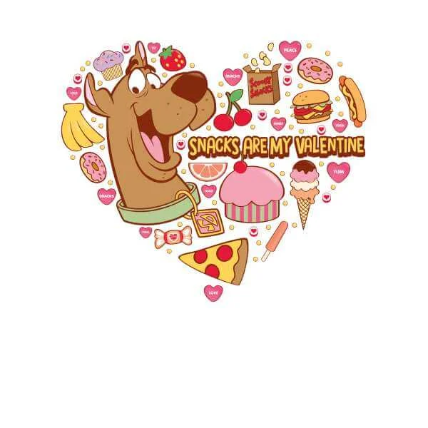 Scooby Doo Snacks Are My Valentine Sweatshirt - White