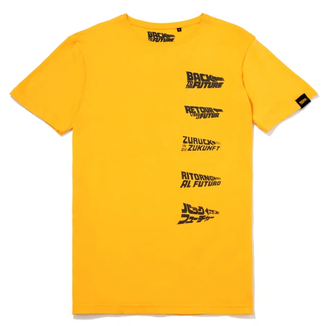 T-shirt Global Legacy Retour vers le Futur DeLorean - Jaune