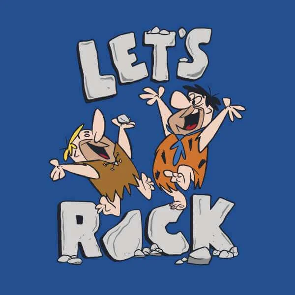 The Flintstones Let's Rock Men's T-Shirt - Royal Blue