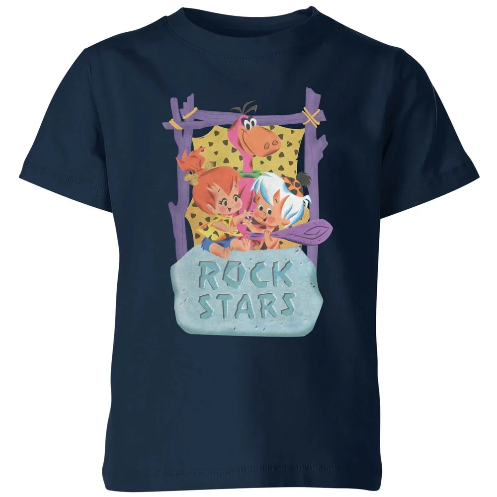 The Flintstones Rock Stars Kids' T-Shirt - Navy - 3-4 ans Image 1