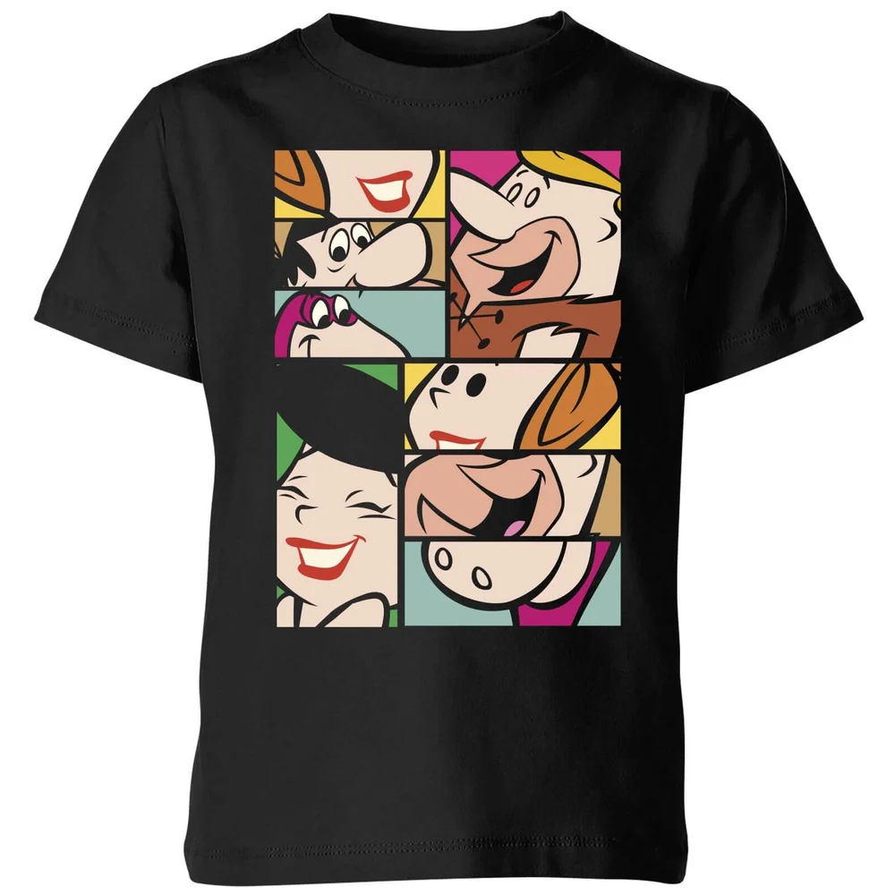 The Flintstones Cartoon Squares Kids' T-Shirt - Black - 3-4 ans Image 1