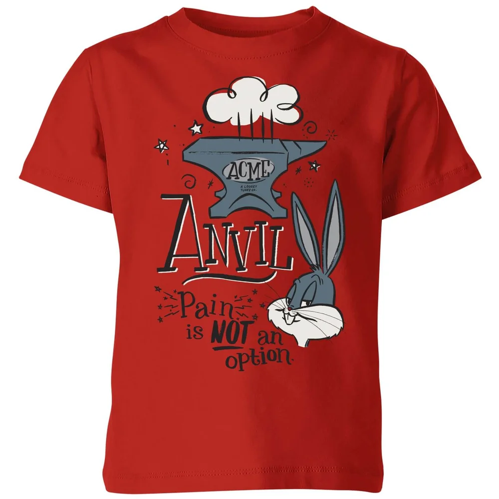 Looney Tunes ACME Anvil Kids' T-Shirt - Red - 3-4 ans Image 1