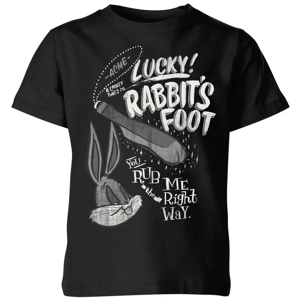 Looney Tunes ACME Lucky Rabbits Foot Kids' T-Shirt - Black - 3-4 ans Image 1
