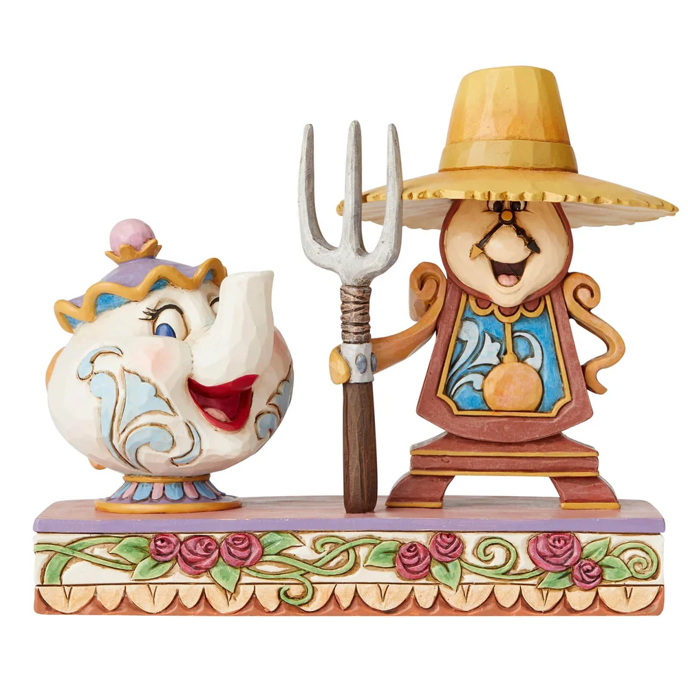 Disney Traditions - L'horloge tourne rond (Figurine de Mme Potts et Cogsworth) 13 cm Image 1