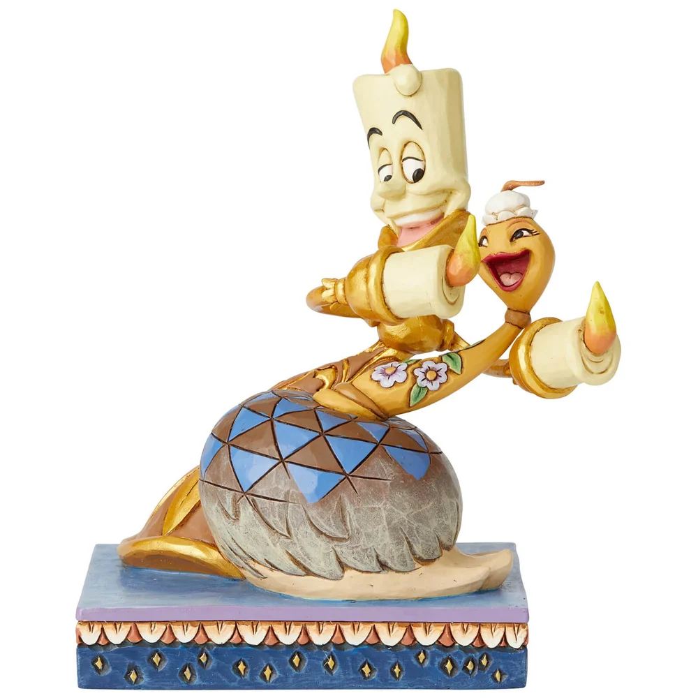 Disney Traditions Romance in Candlelight (Figurine Lumière et plumeau) 15 cm Image 1