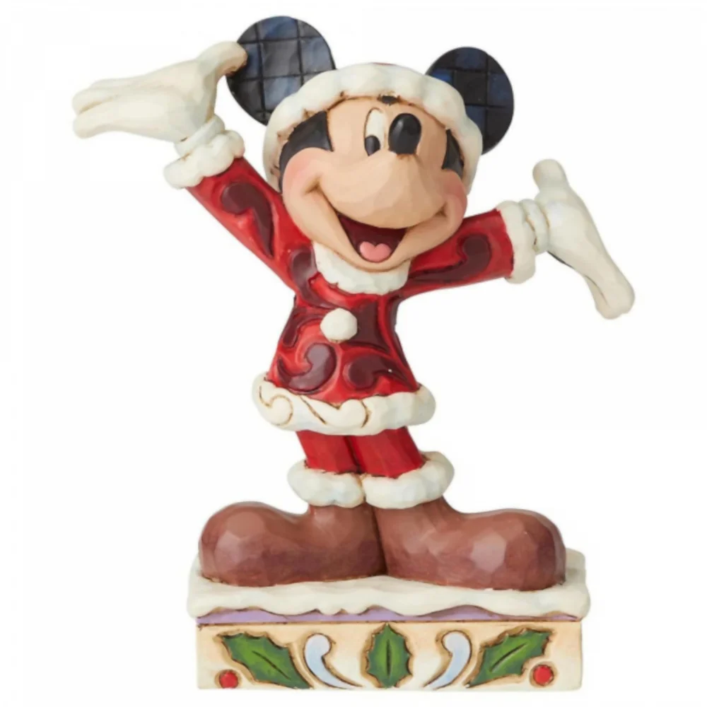 Tis A Splendid Season, Figurine Mickey Mouse de Noël – Disney Traditions Image 1